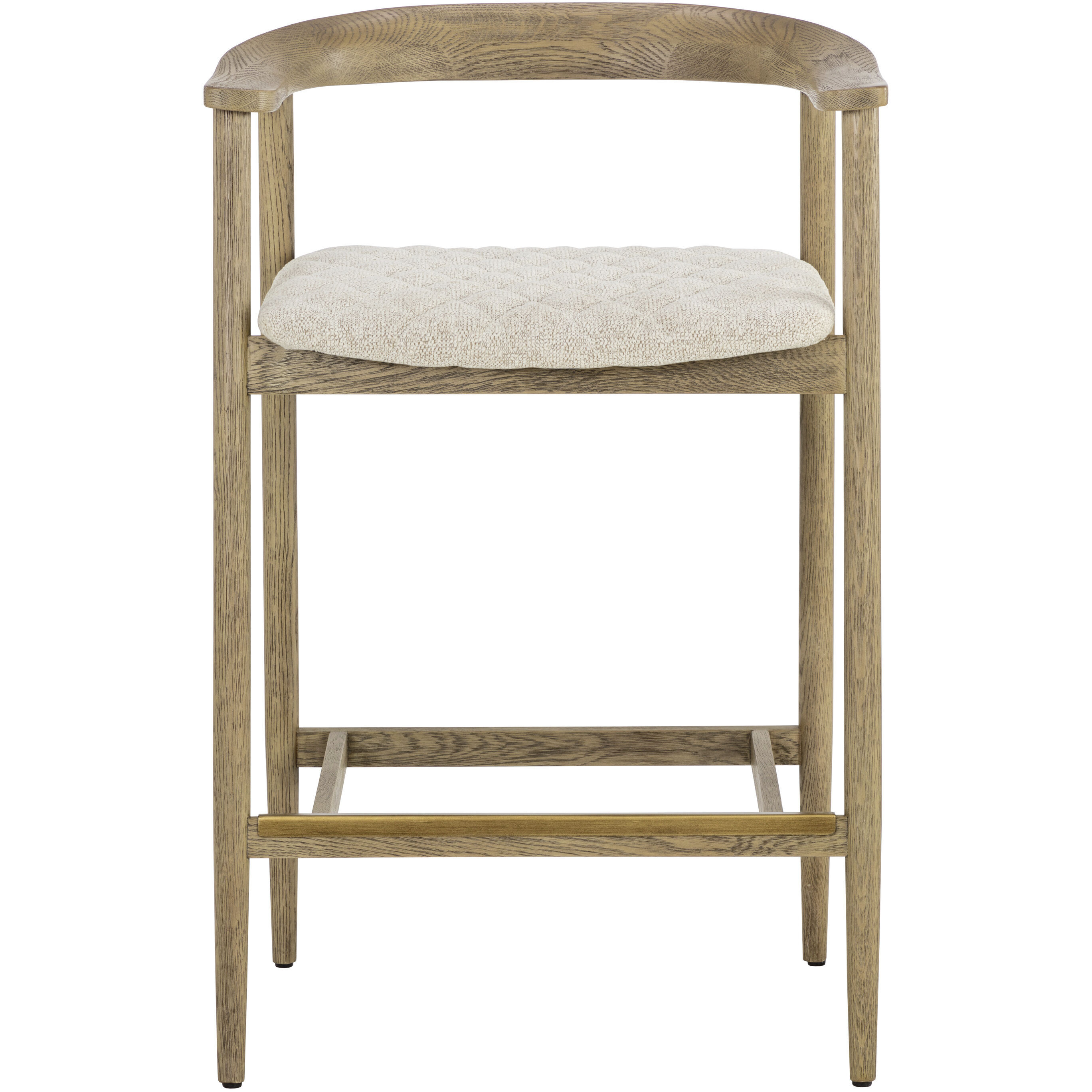 Jeremy 35.75 inch Weathered Oak / Dove Cream Counter Stool